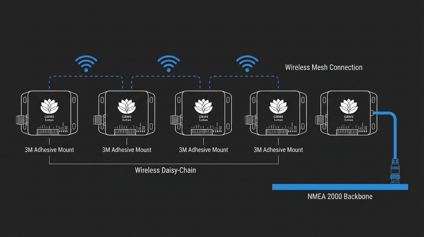 Surface mount easy install NMEA radar tank sensor