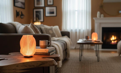 BlushInlet - Spiral Glow Modern LED Lamp Pink - Contemporary Home Decor