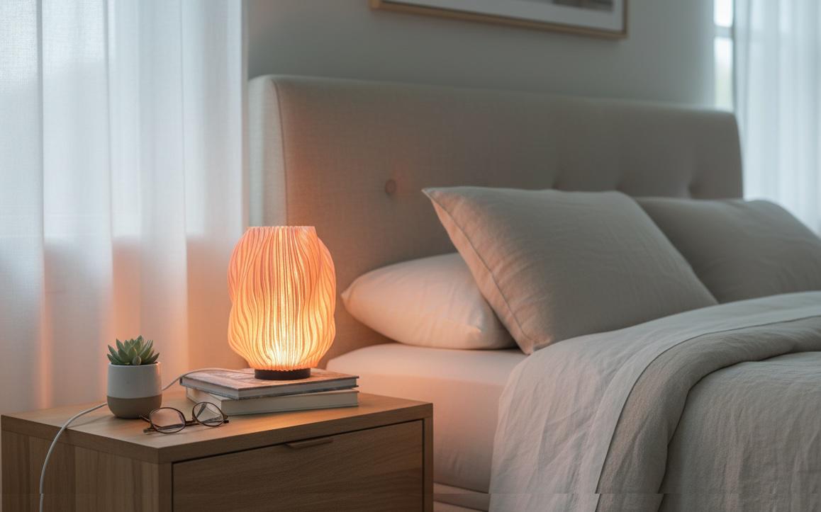 BlushInlet - Spiral Glow Modern LED Lamp Pink - Contemporary Home Decor