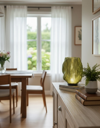 ArbutusGlow - Spiral Glow Modern LED Lamp Green - Contemporary Home Decor