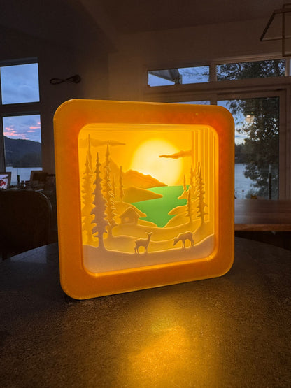 Twilight Forest 3D Shadow Box Lamp
