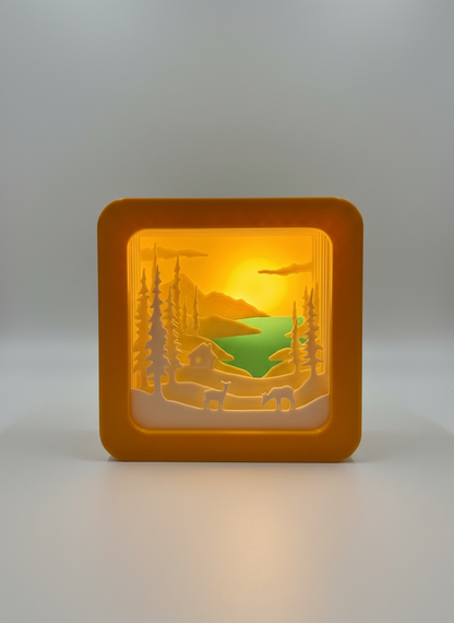 Twilight Forest 3D Shadow Box Lamp