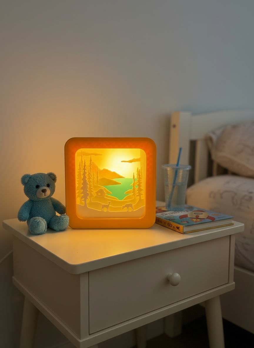 Twilight Forest 3D Shadow Box Lamp