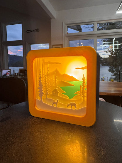 Twilight Forest 3D Shadow Box Lamp
