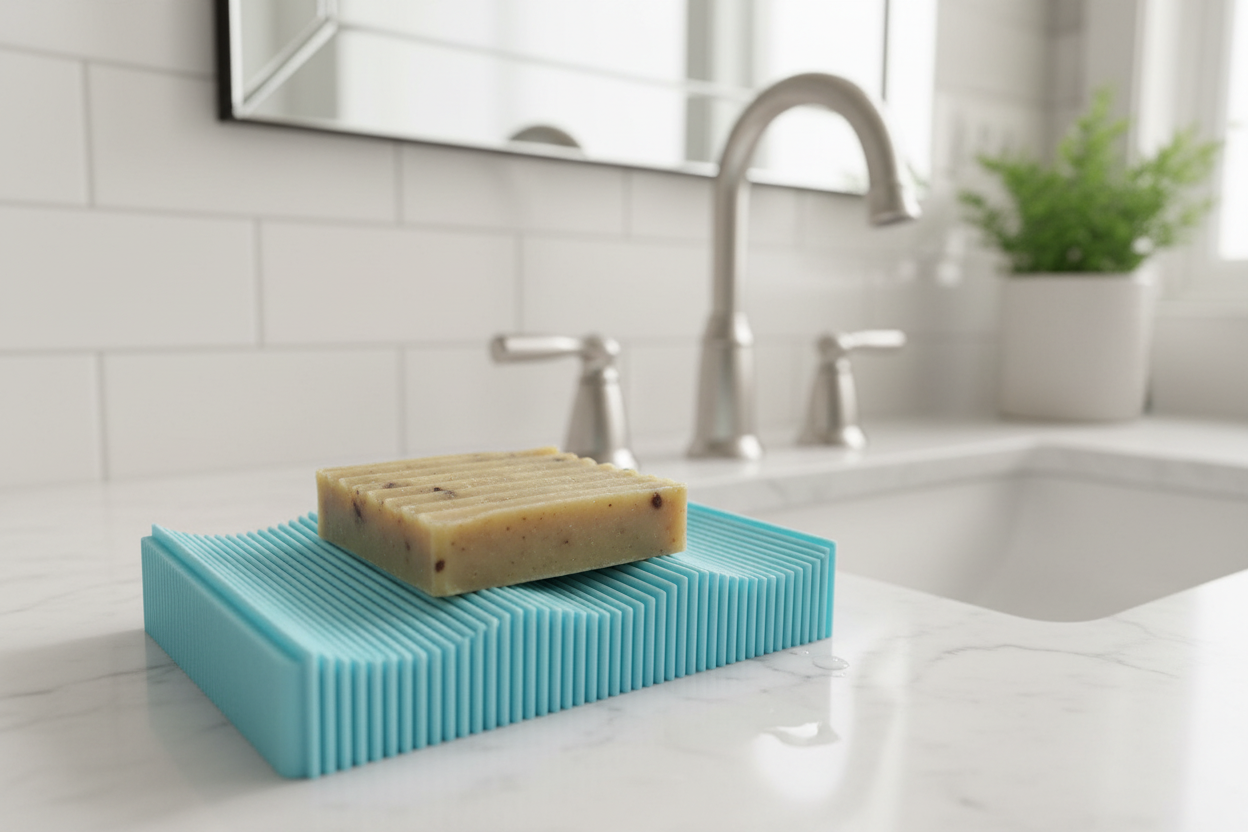 Close-up soap dish detail