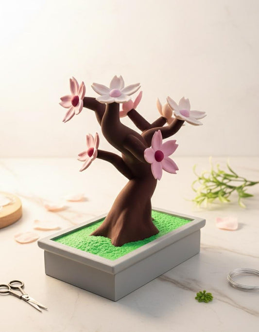 CherryBayMag - Sakura Bonsai Magnet Tree - Fridge, idea board magnets