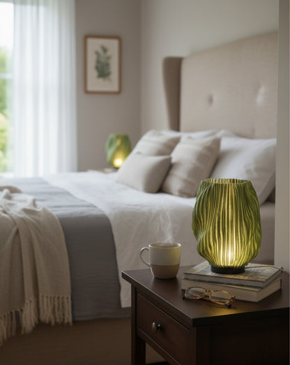 ArbutusGlow - Spiral Glow Modern LED Lamp Green - Contemporary Home Decor