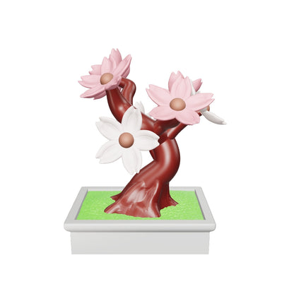 CherryBayMag - Sakura Bonsai Magnet Tree - Fridge, idea board magnets